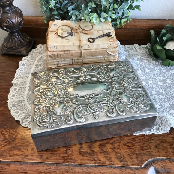 vintage Godinger Other - Vintage Large silver embossed silver box